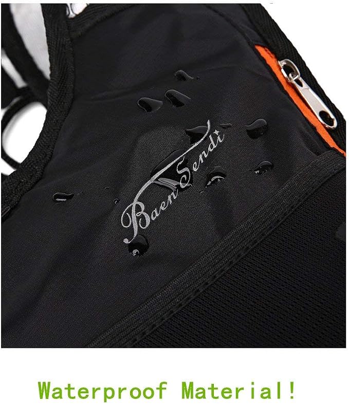 (Orange zipper)Black pack with bladder
