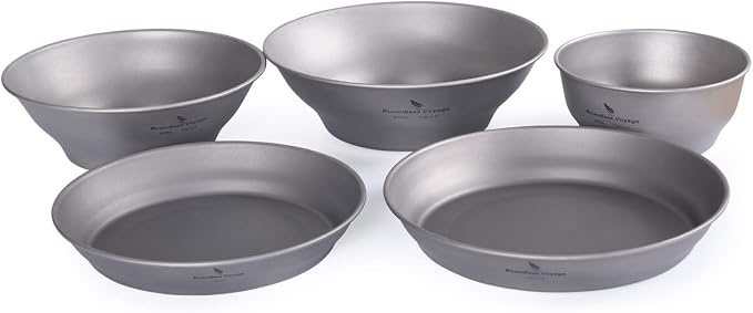 5 Pcs Set (3 Bowls+2 Plates)