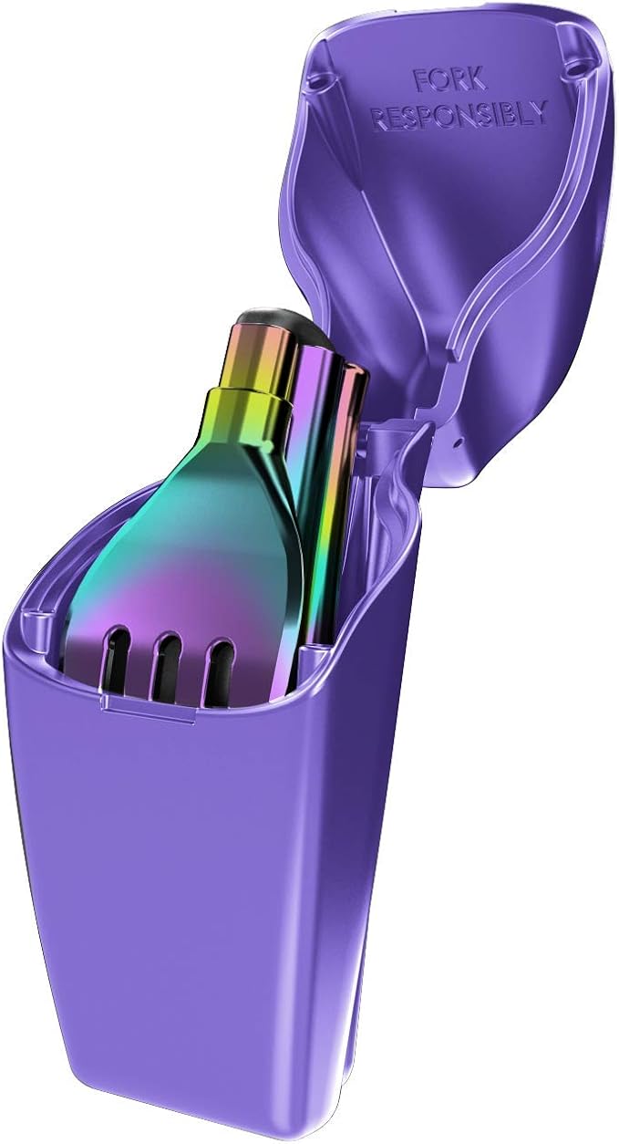 Porpoise-Ful Purple Case, Rainbow Fork