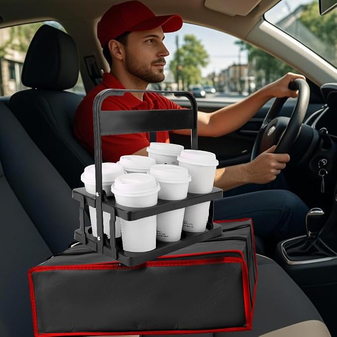 Black-red Bag with Drink Carrier
