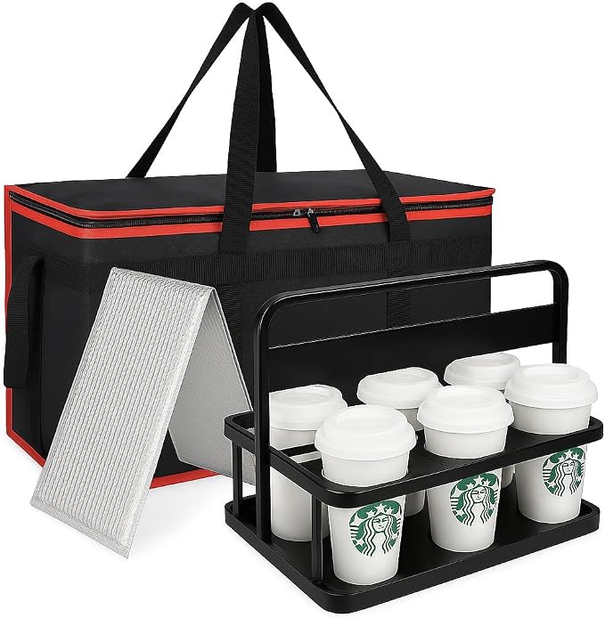 Black-red Bag with Drink Carrier