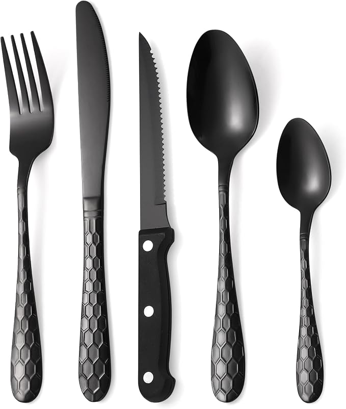 12SLF-30pc/Steak Knives-Black
