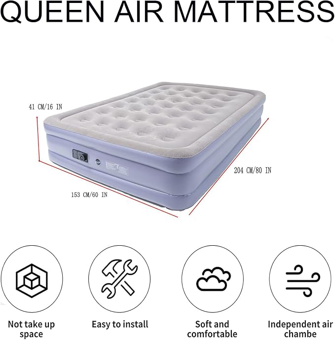 High Bed Queen Gray