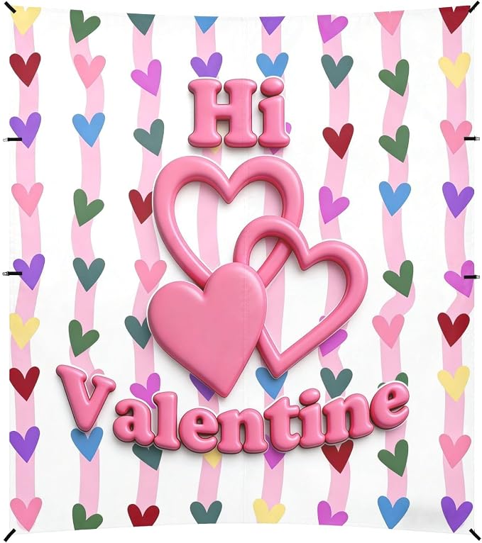 Valentine Hi Heart Striped