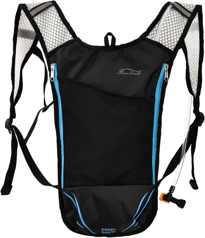 (Blue zipper)Black pack with bladder