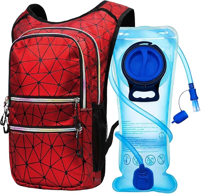 Holographic Red Spider Geometric Pattern