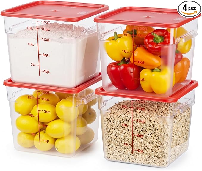 12.0 Qt-Red Lids