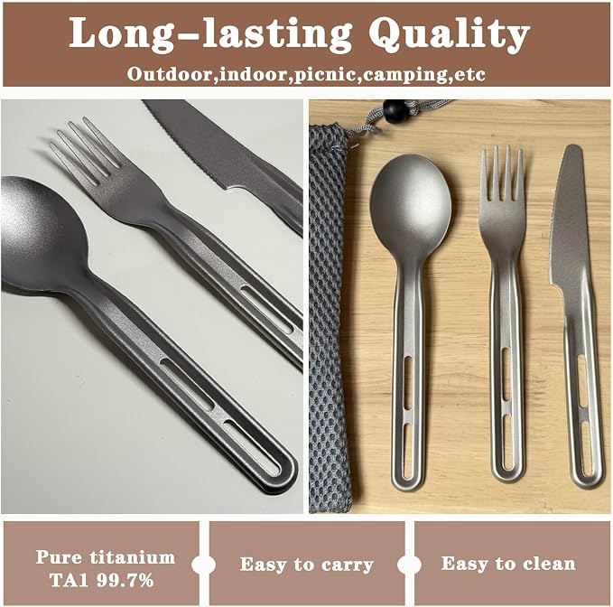 2Sets Titanium Flatware