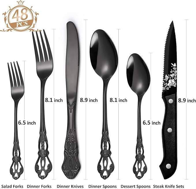 HT-48/Steak Knives-Black