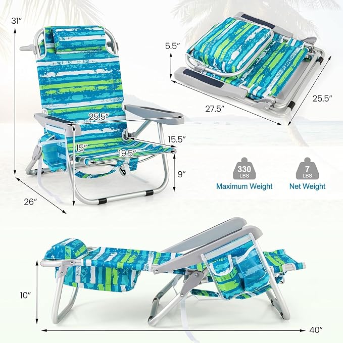 Blue and Green Stripe