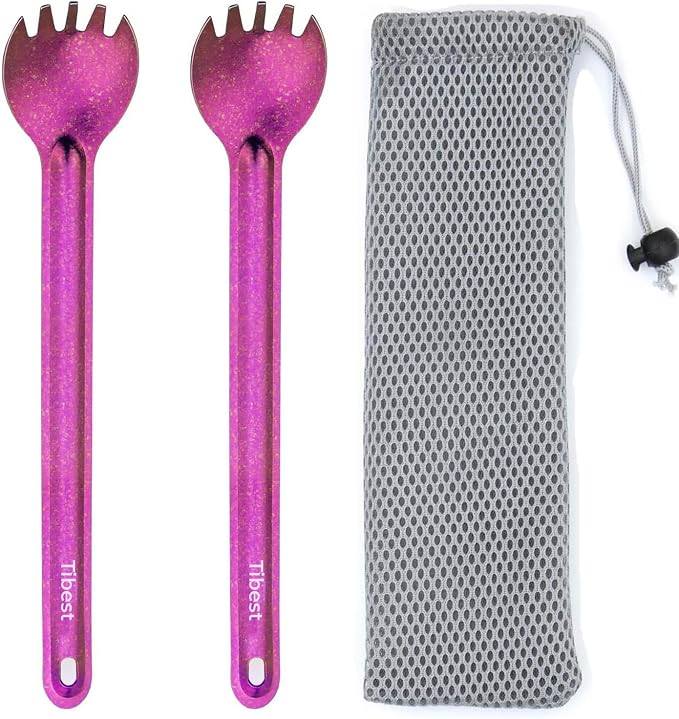 Titanium Long Sporks,Purple