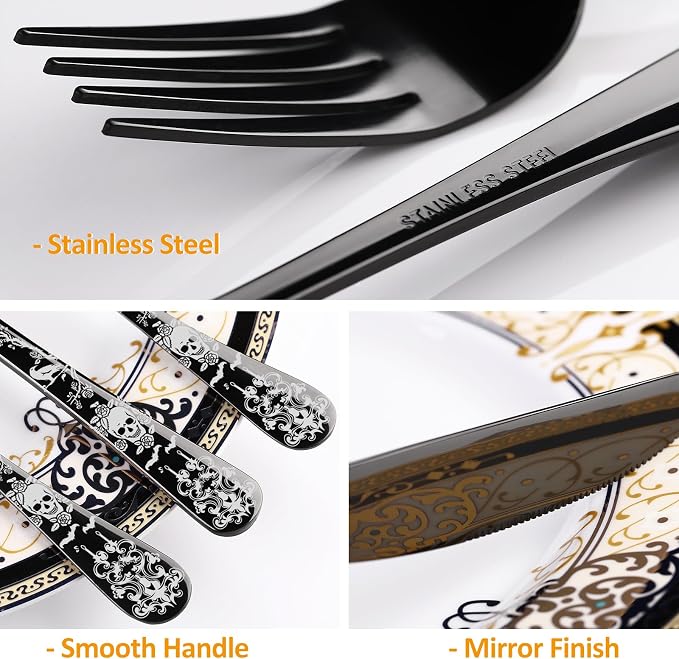 Skull-40 Piece-Black