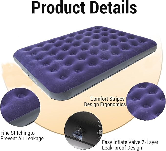 Queen Size Blue Black