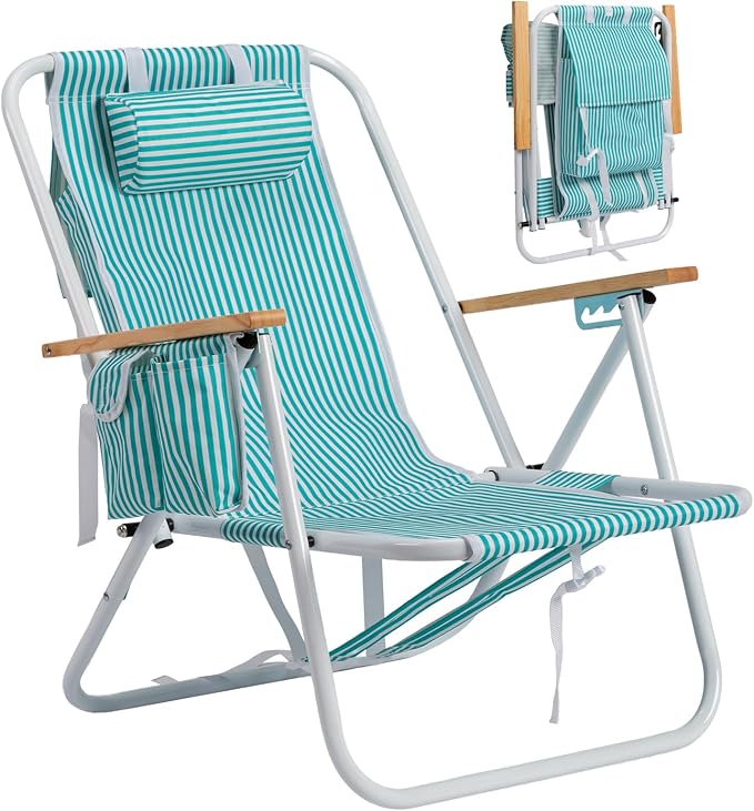 Mint Green White Stripe