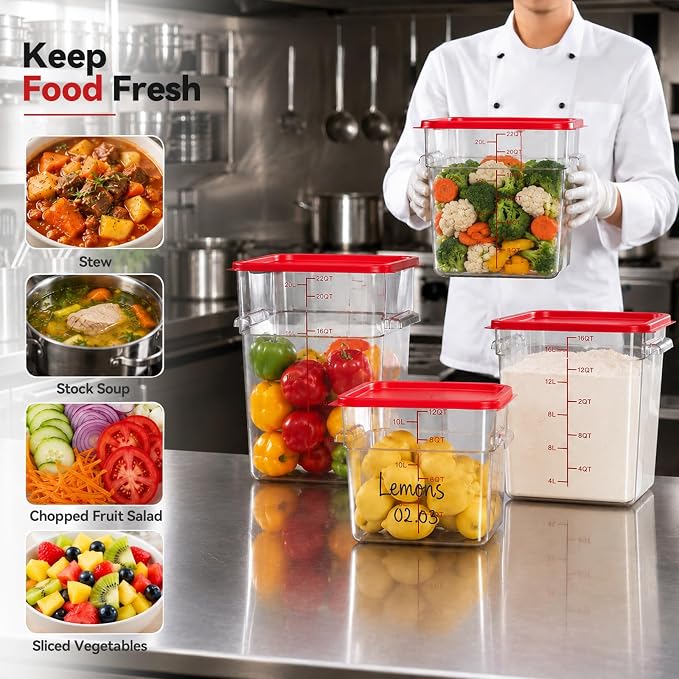 18.0 Qt-Red Lids