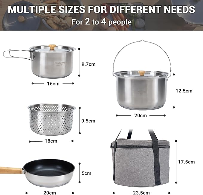 SILVER-4-6 PERSON COOKWARE SET