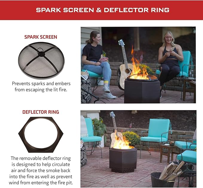 Bronze Backyard Smokeless Firepit