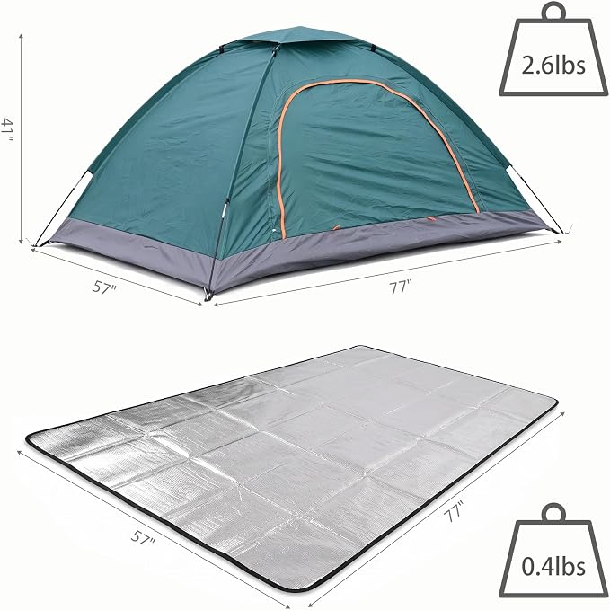 Green Tent | Aluminum foil mat