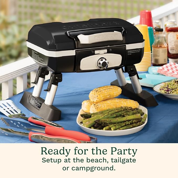 Petit Gourmet Tabletop Gas Grill, Black