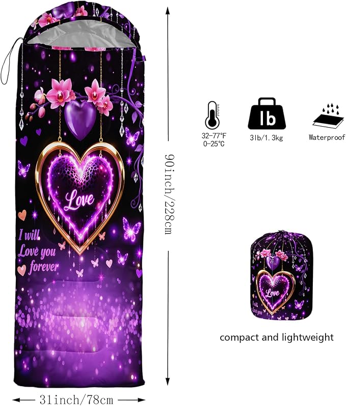 purple love heart