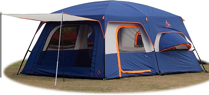 Dark Blue-12 Person-2 Bay Windows