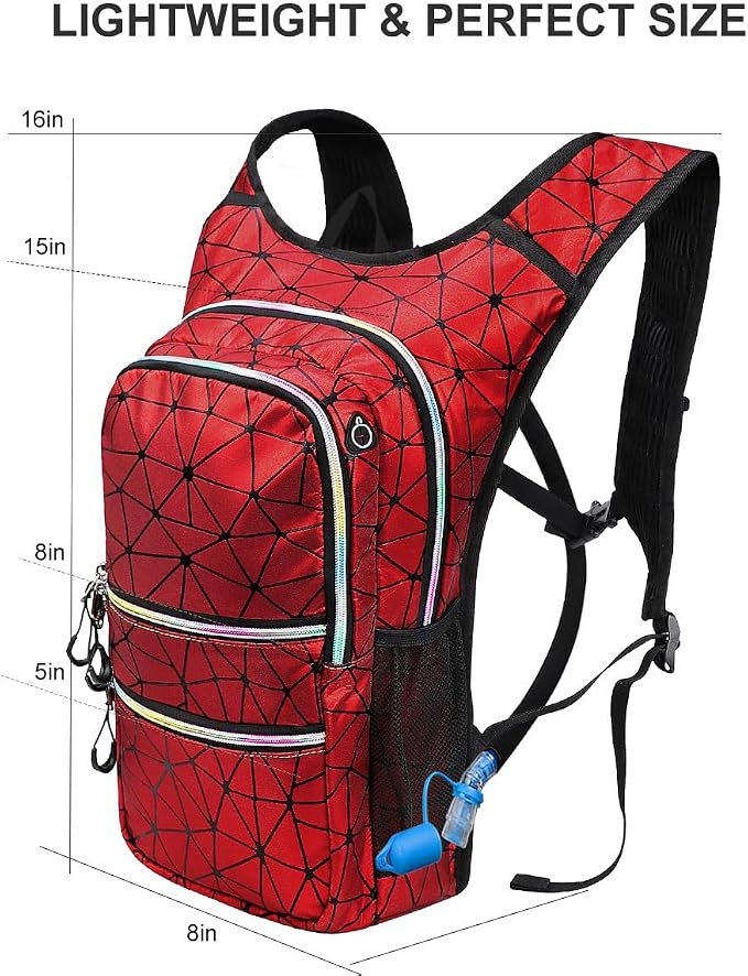 Holographic Red Spider Geometric Pattern