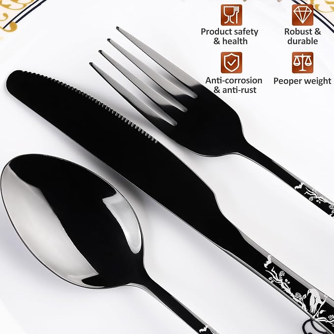 Skull-40 Piece-Black