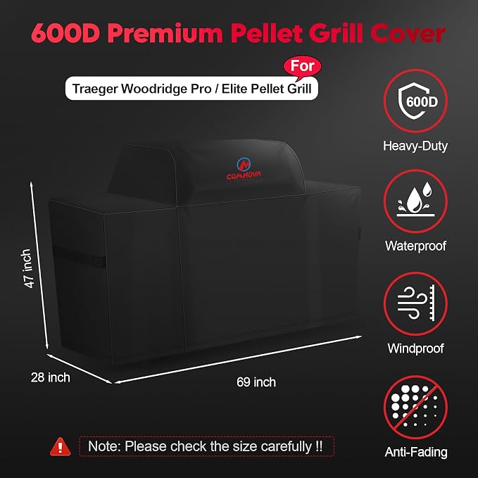 Black - Fit Traeger Woodridge Pro / Elite
