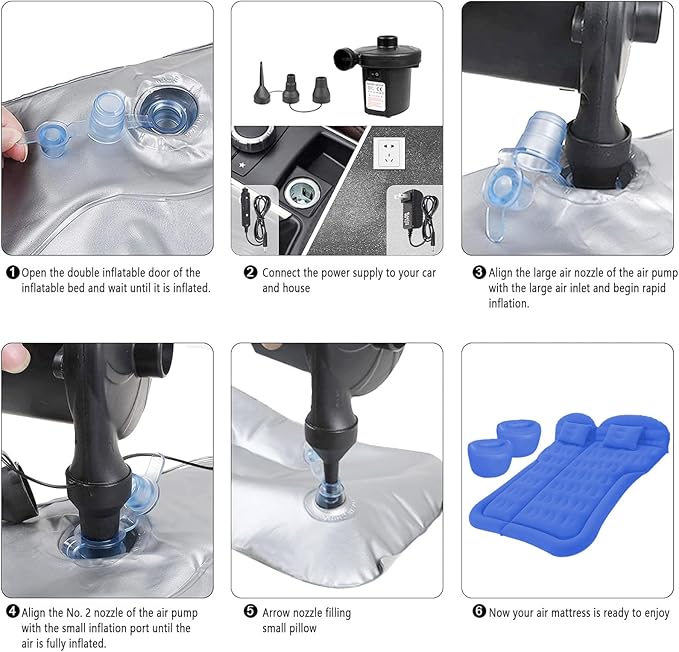 Blue With Air Pump + Power Adapter