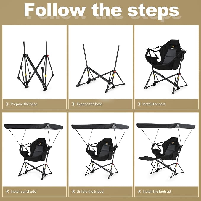 Black With Footrest & Canopy 2 Pack