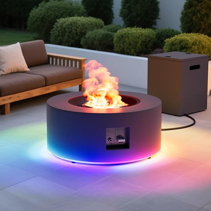 30'' Round Dark Gray w RGB LED