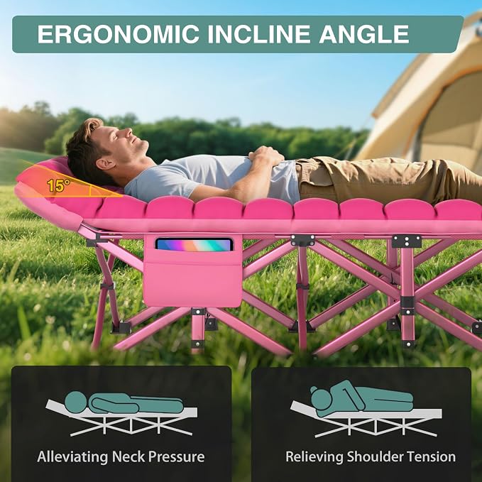 Pink Cot + Pink Mattress