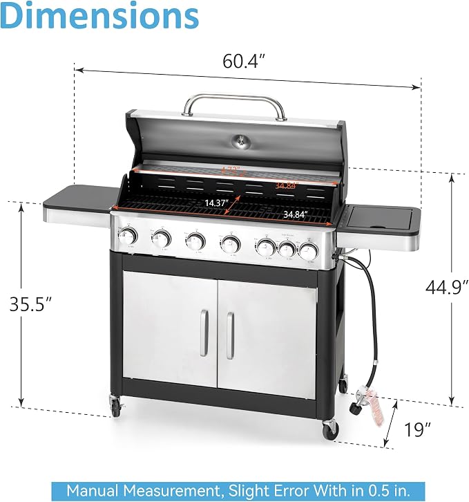 6 Burner Silver