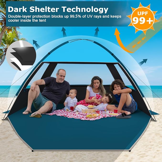 Sky Blue with Dark Shelter