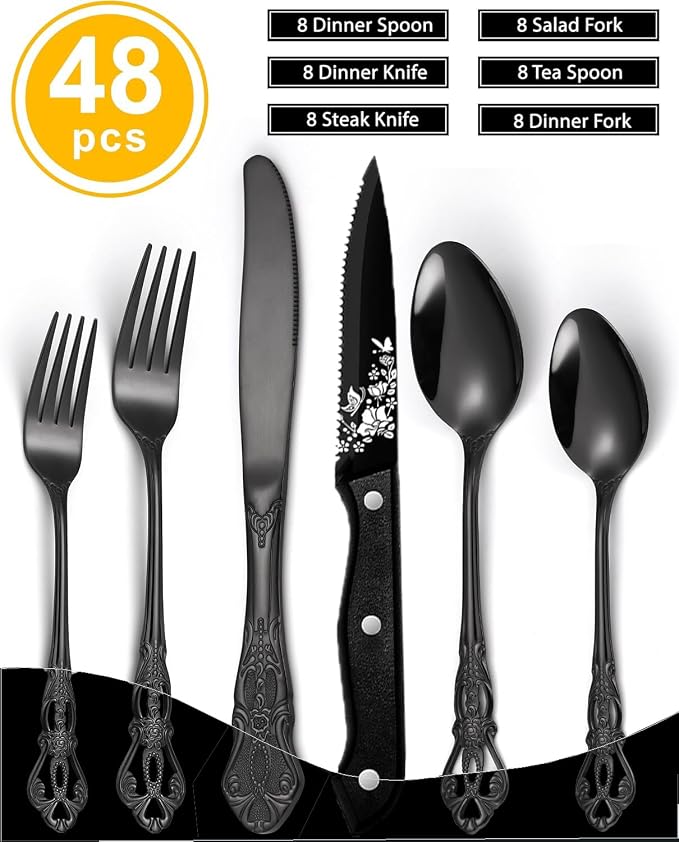 HT-48/Steak Knives-Black