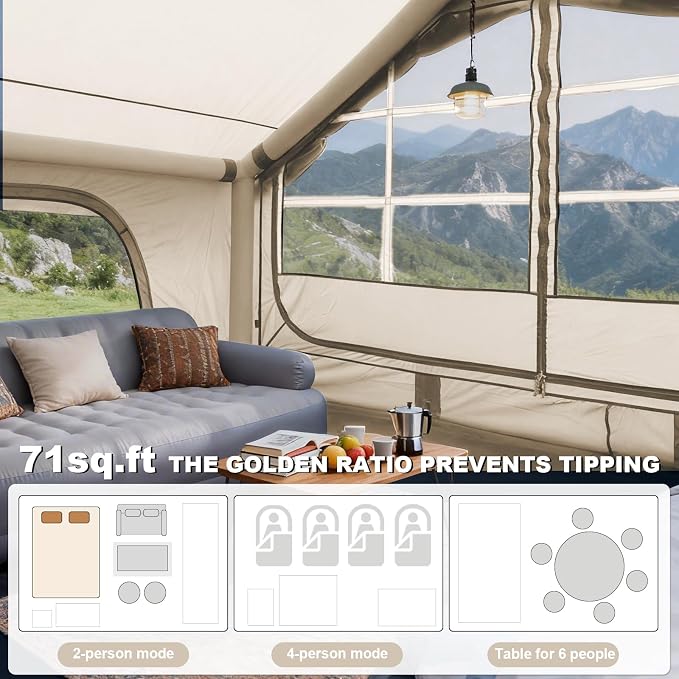 4 Person+ Skylight/Beige
