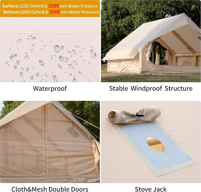 9.84ft*13.12ft*6.56ft (6-8 person)(Beige)