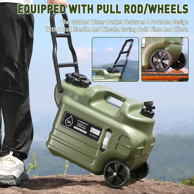 7.4 Gallon With Wheel - Green