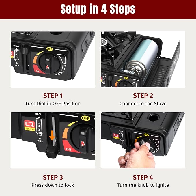 Black - 7800 BTU Butane