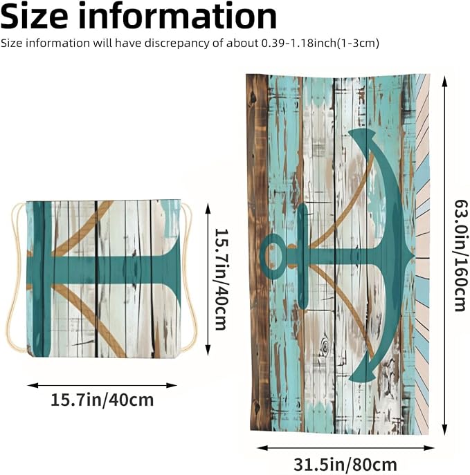 Nautical Anchor Wood Plank