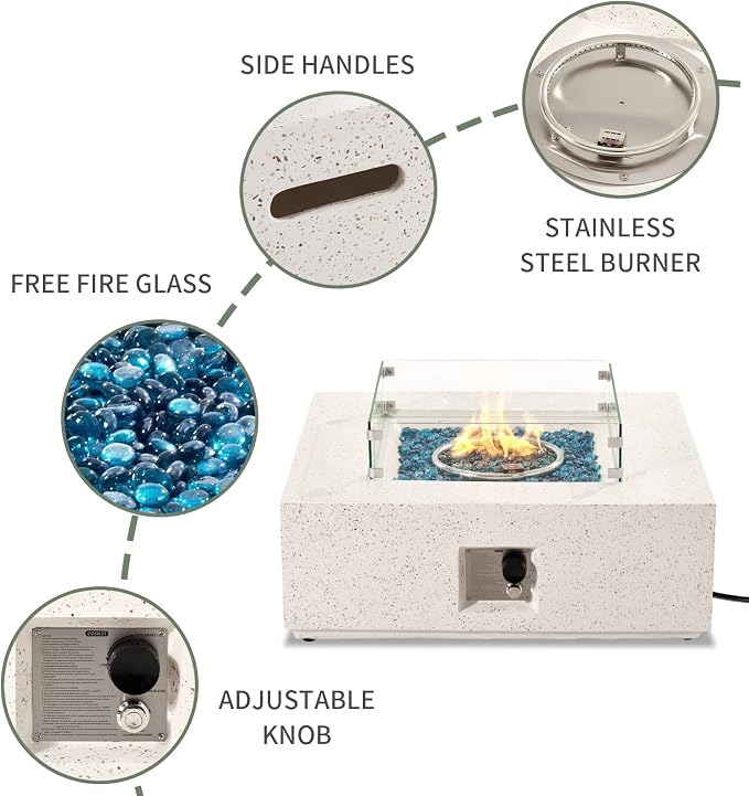 Terrazzo White+Blue Glass