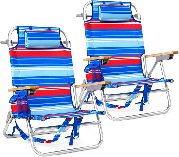 2 Pack Red Blue Stripes