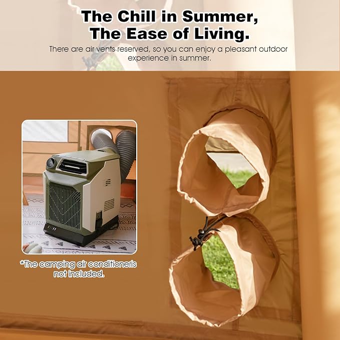 Beige - with Waterproof Pad & Fireproof Mat
