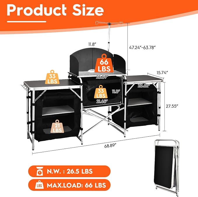 Black With Three Cupboard