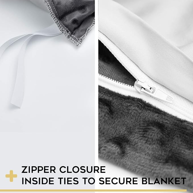 Cooling Rayon & Cozy Velvet Dual-sided Cover Light Grey