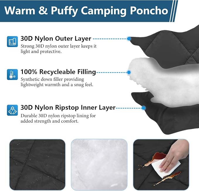 Black Blanket Poncho