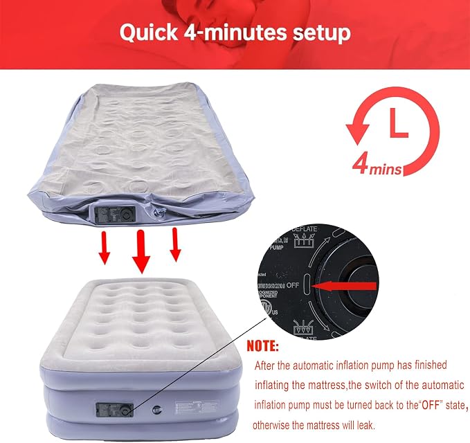 High Bed Twin Gray