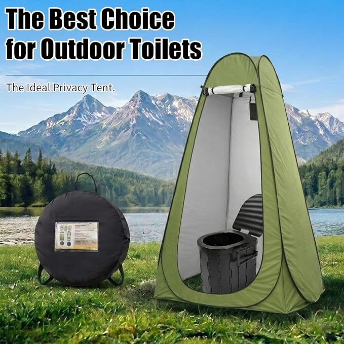 Green Tent with Toilet