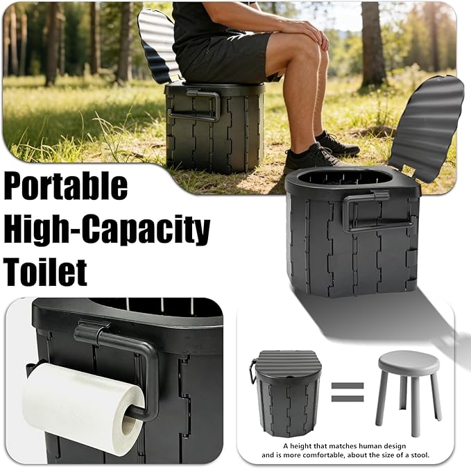 Black Tent with Toilet