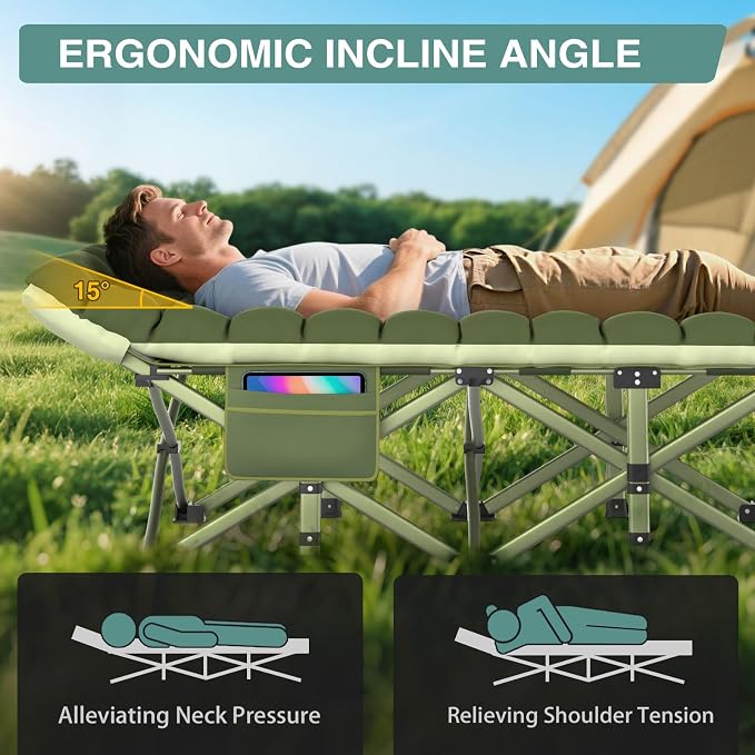 Green Cot + Green Mattress